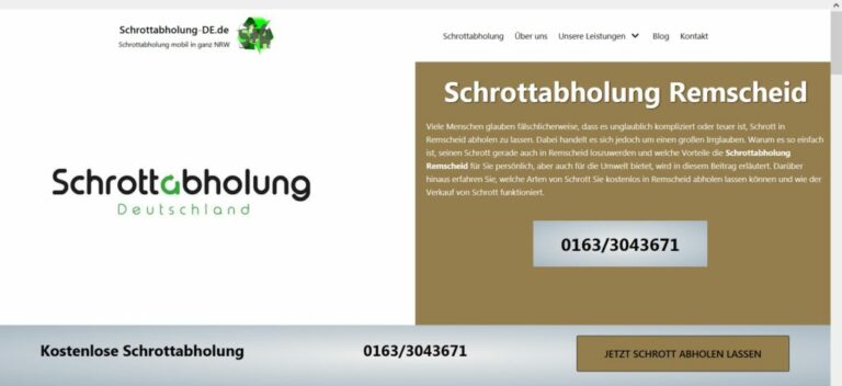 Schrottabholung Wanne-Eickel : Kostenlose den Schrott entsorgen