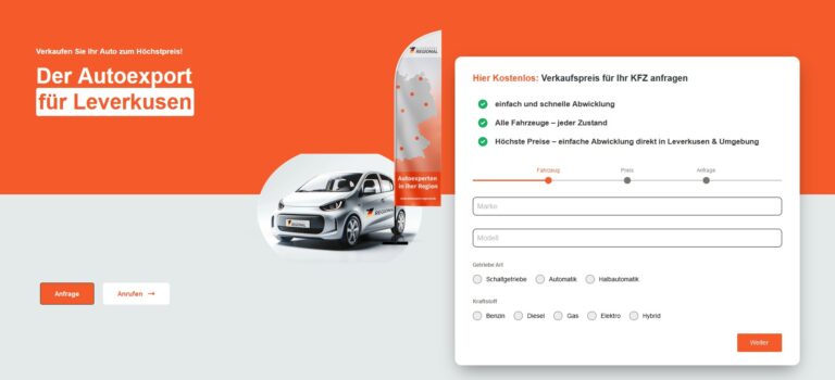 Fahrzeugexport in Leverkusen: Ihre kapitalstarke Lösung für Autoabgabe in jedem Zustand